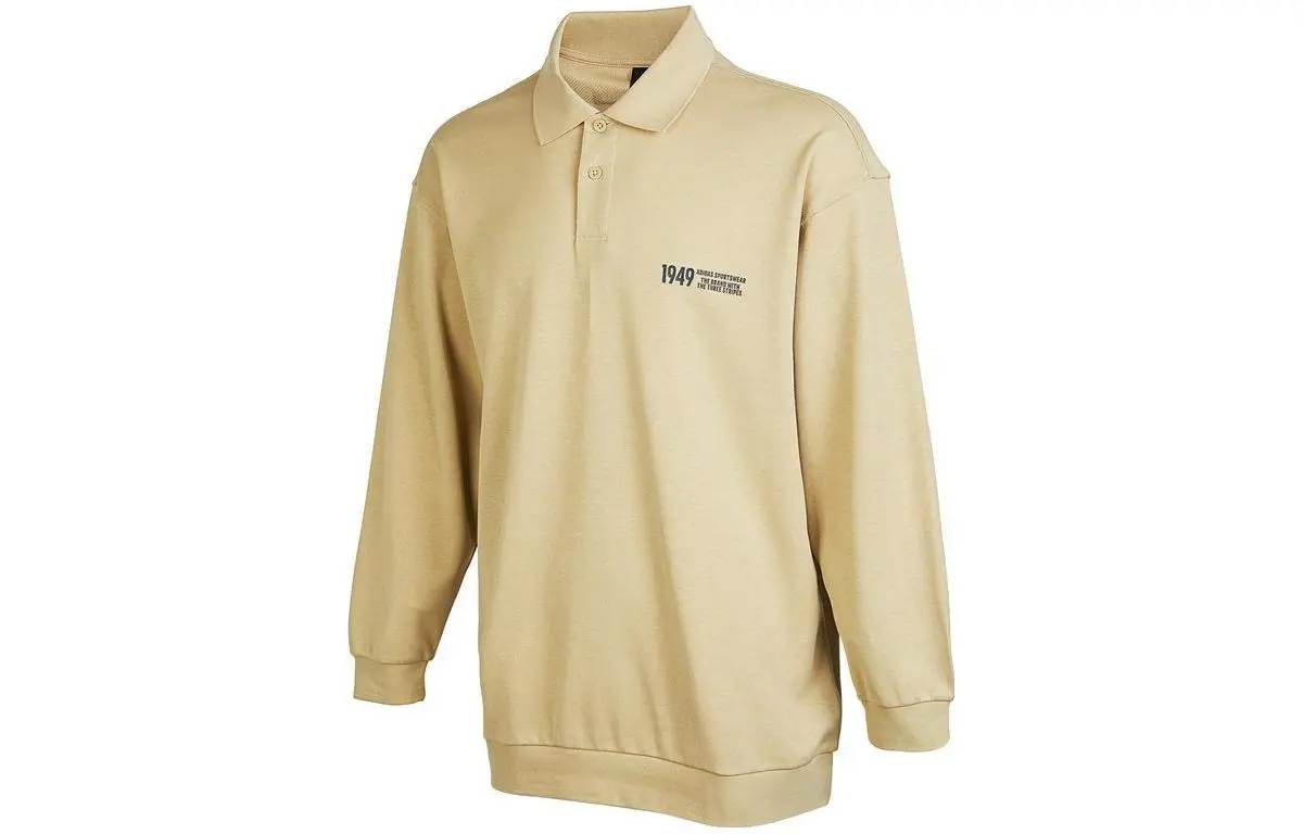 Adidas Polo Shirts Men's Grassland Brown Polo Collar Moderate Other