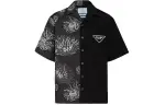 PRADA Shirts Men's Black Lapel Moderate Other