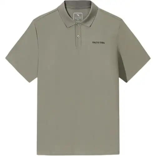 Anta Variety Training Collection Polo Shirt Men's Coffee Sepal Gray