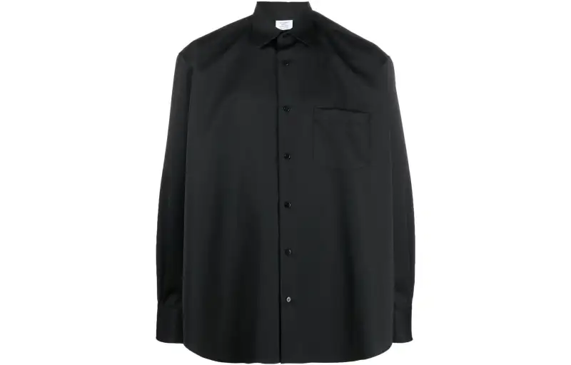 Vetements Shirts Men's Black Pointed Collar Moderate Other