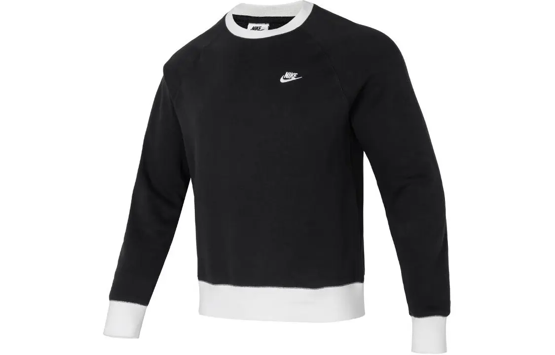Nike Sweatshirts Men's Black Crew Neck Moderate Regular