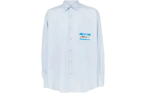 Vetements Shirts Men's Blue Polo Collar Moderate Other
