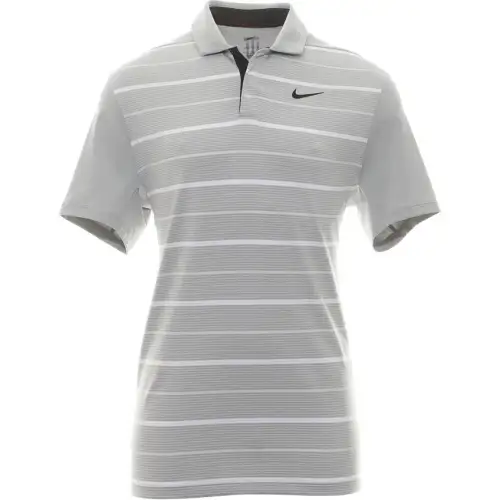 Nike Polo Shirts Men's Smoke Gray Polo Collar Moderate Straight Fit