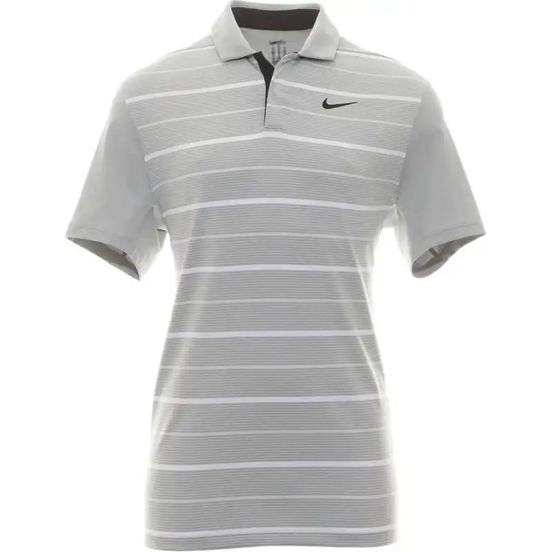 Nike Polo Shirts Men's Smoke Gray Polo Collar Moderate Straight Fit