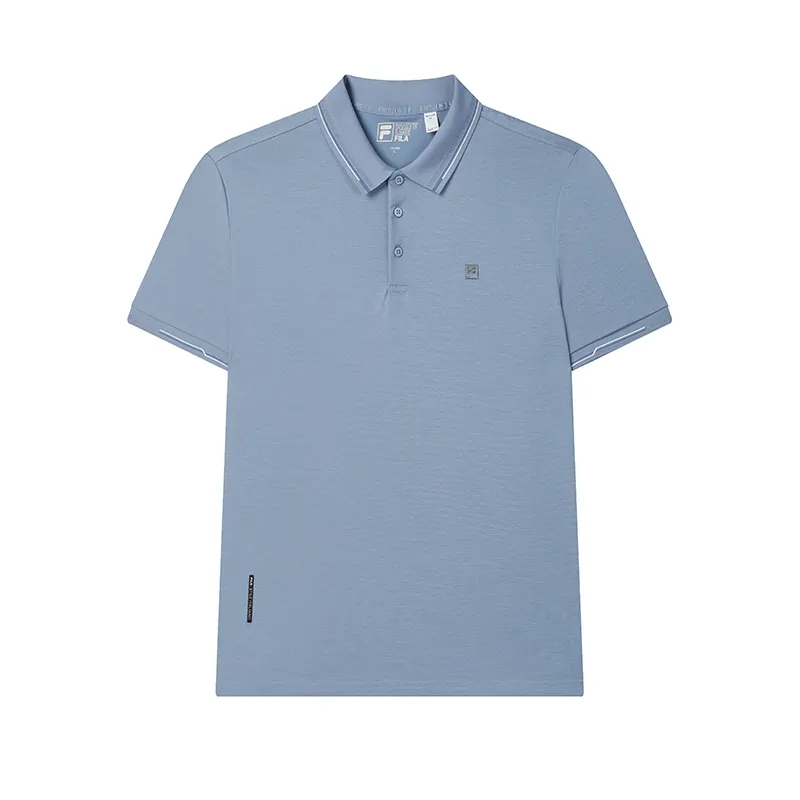 FILA WHITE Polo Shirts Men's Amiable Blue Moderate Straight Fit