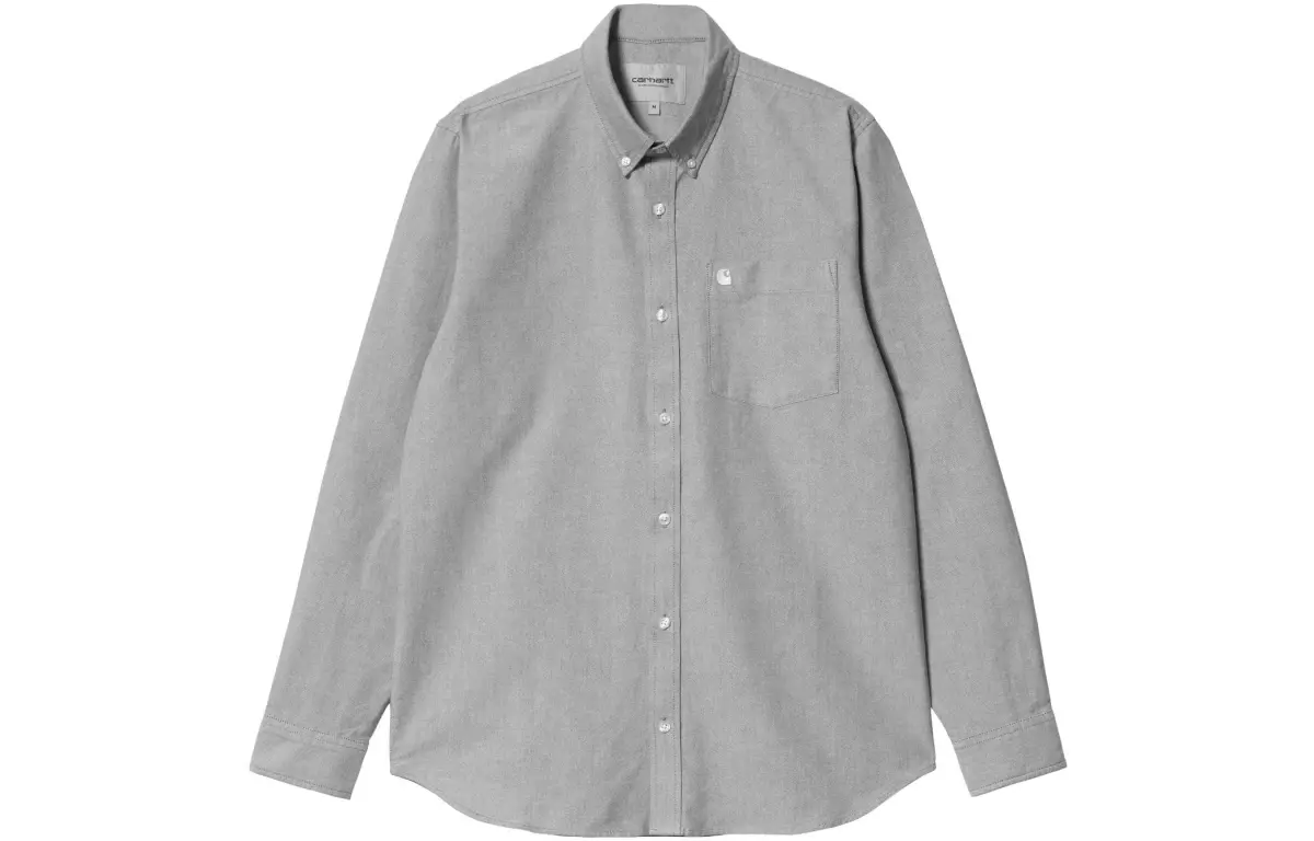 Carhartt WIP Shirts Men's Gray Lapel Moderate Other