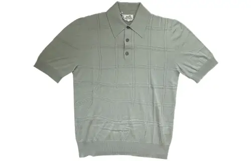 HERMES SS23 Polo Shirt Men's Gray