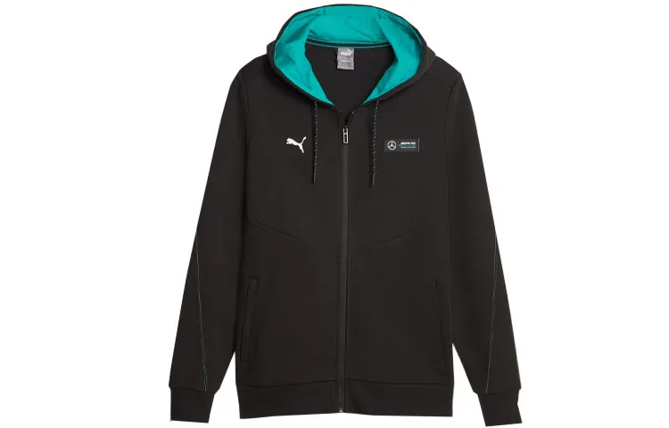 PUMA Sweatshirts Men's Black Hooded Moderate Regular