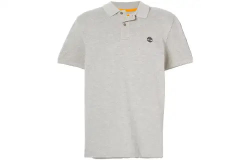 Timberland Polo Shirts Men's Gray Polo Collar Moderate Straight Fit