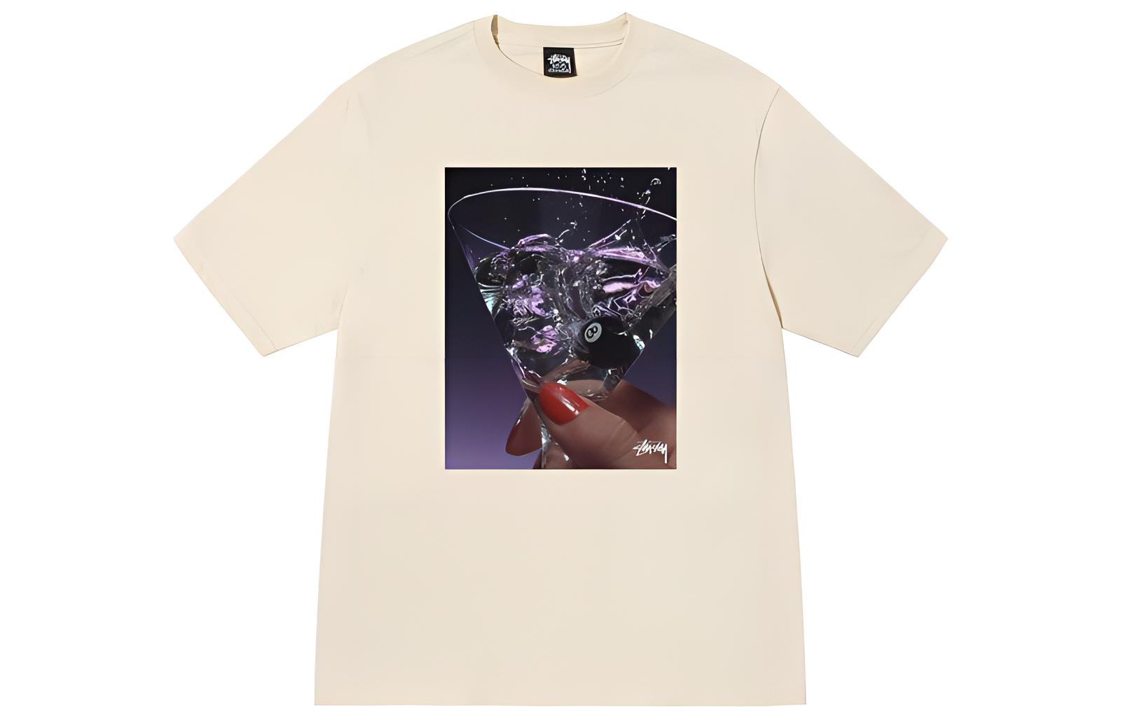 Футболка Stussy С уличным принтом (белая)
