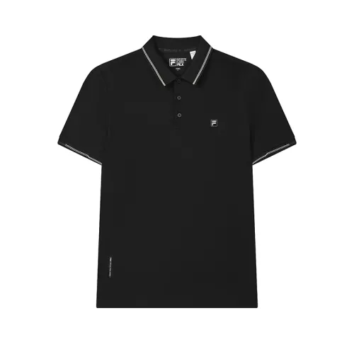 FILA WHITE Polo Shirt Men's Jet Black