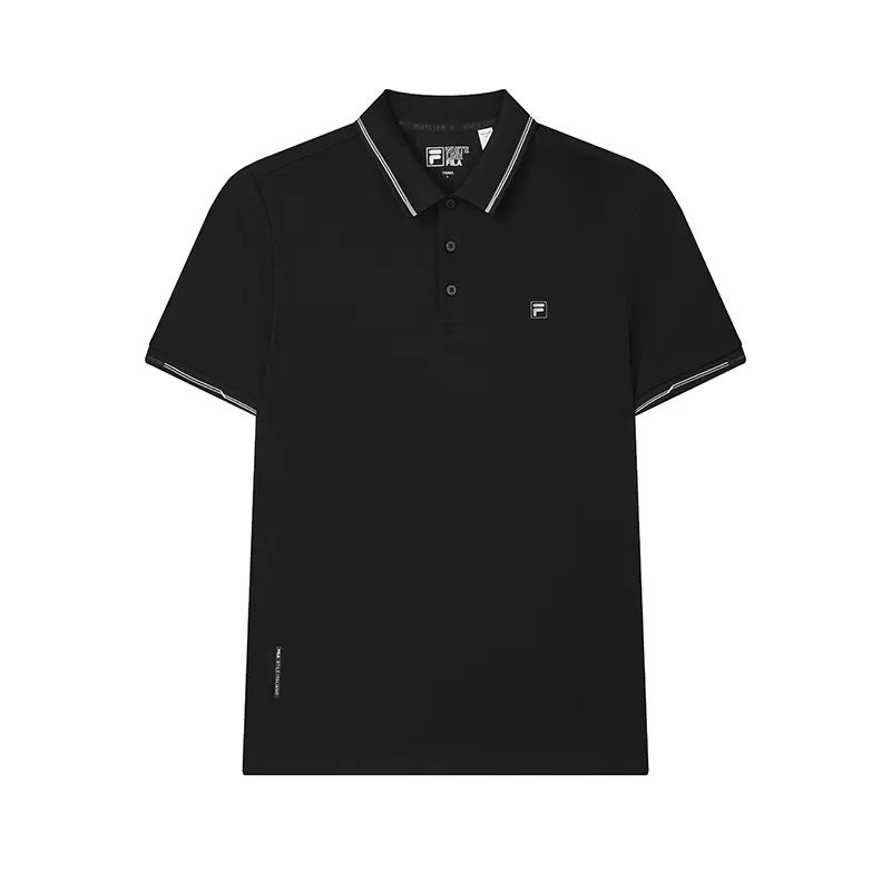 FILA WHITE Polo Shirt Men's Jet Black