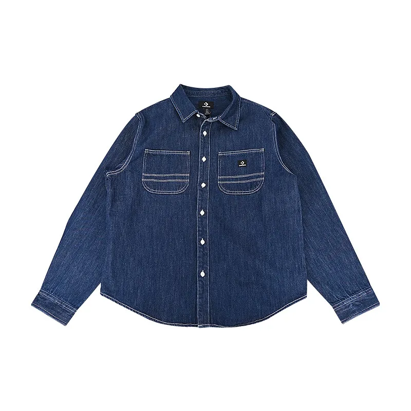 Converse Shirts Men's Blue-A01 Lapel Moderate