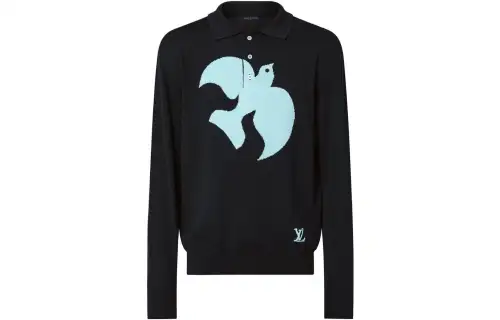 LOUIS VUITTON FW22 Polo Shirt Men's Black