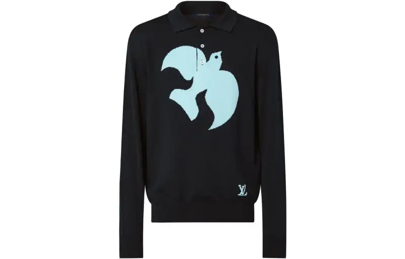 LOUIS VUITTON FW22 Polo Shirt Men's Black