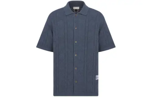 DIOR Shirts Men's Blue Lapel Moderate Other