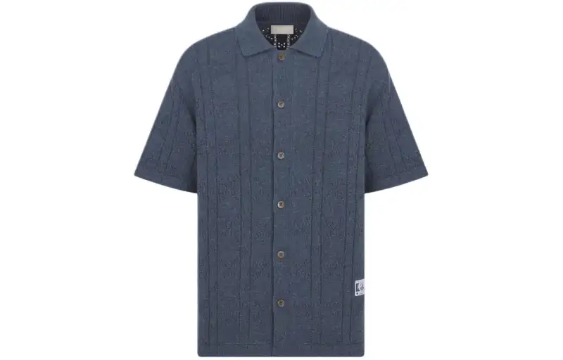 DIOR Shirts Men's Blue Lapel Moderate Other