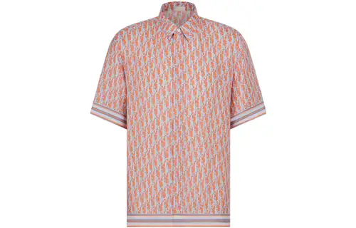 DIOR Shirts Men's Orange Pointed Collar Moderate Other
