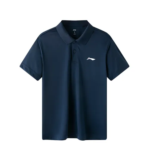 Li Ning Polo Shirt Men's Navy Blue