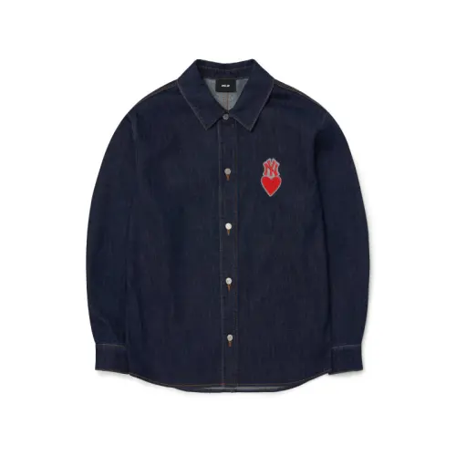MLB Denim blue shirt for men and women, with your logo imprint, print