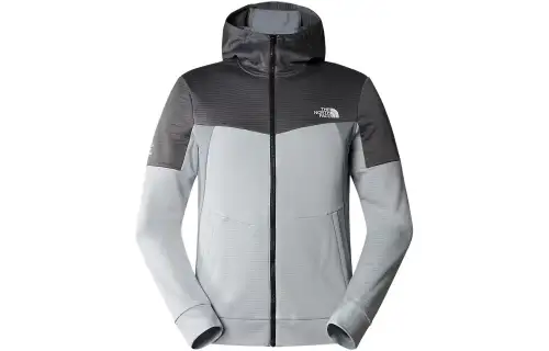 THE NORTH FACE MOUNTAIN ATHLETICS FULL ZIP FLEECE HOODIE Sweatshirt Men's Light Gray/Smoky Pearl