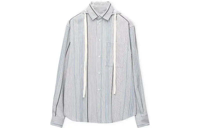 LOEWE Jacquard Hooded Wool And Cotton Shirt