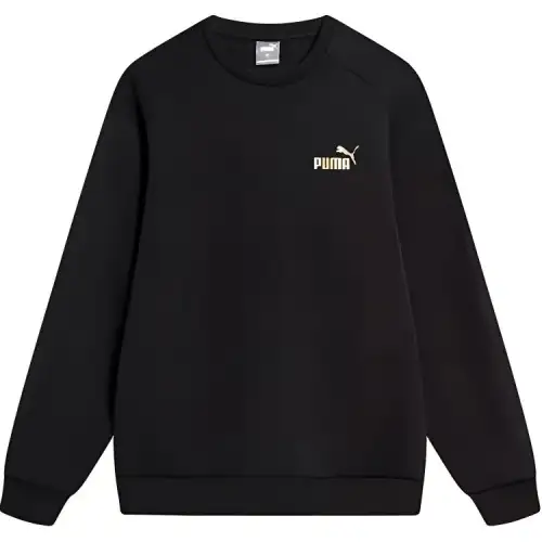 PUMA Sweatshirts Unisex Black Crew Neck Moderate Regular