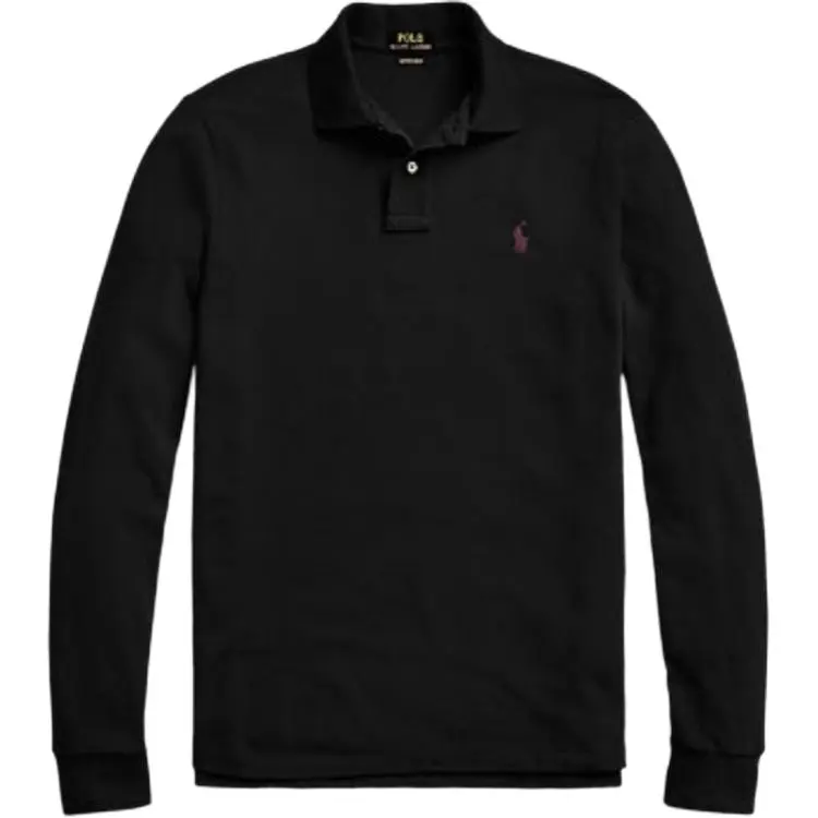 Polo Ralph Lauren Polo Shirt Custom Slim Fit Men's Black