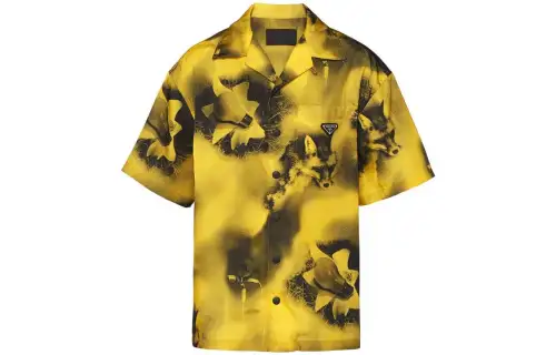 PRADA Shirts Men's Multicolor Lapel Moderate Other