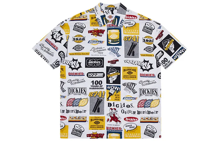 Dickies Shirts Unisex White Lapel Moderate