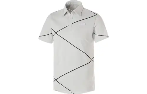PUMA Polo Shirts Men's White Polo Collar Moderate Straight Fit