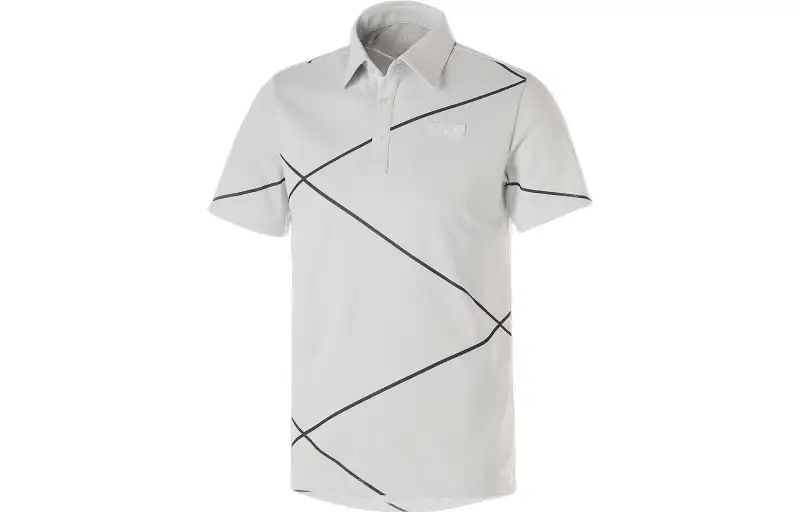 PUMA Polo Shirts Men's White Polo Collar Moderate Straight Fit