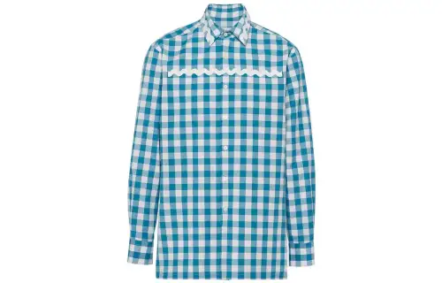 【Previous Season】gingham-check cotton shirt