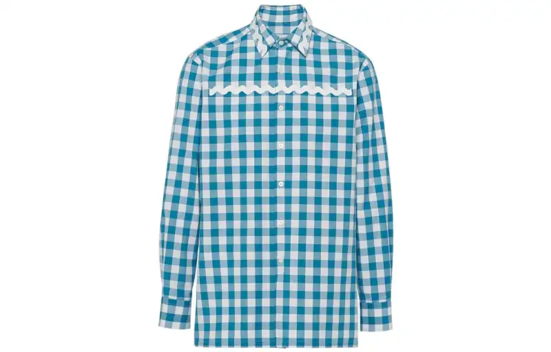 【Previous Season】gingham-check cotton shirt