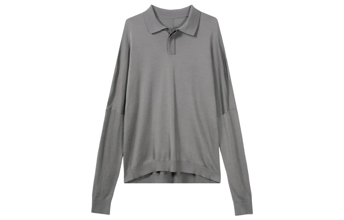 Nike Polo Shirts Men's Gray Polo Collar Moderate Straight Fit