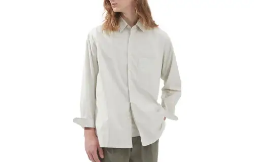 UNIQLO U Collection Shirts Men's Light Green Lapel Moderate Shirt