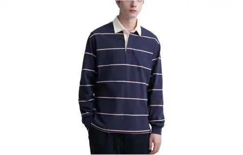 UNIQLO Polo Shirts Unisex Navy Blue Polo Collar Moderate Other