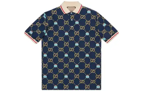 GUCCI SS23 Polo Shirt Men's Dark Blue