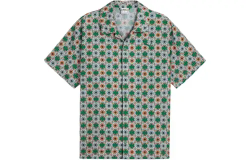 PUMA CLASSICS Shirts Unisex Green Cuban Collar Moderate Other