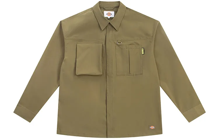 Dickies Shirts Men's Army Green Lapel Moderate Other