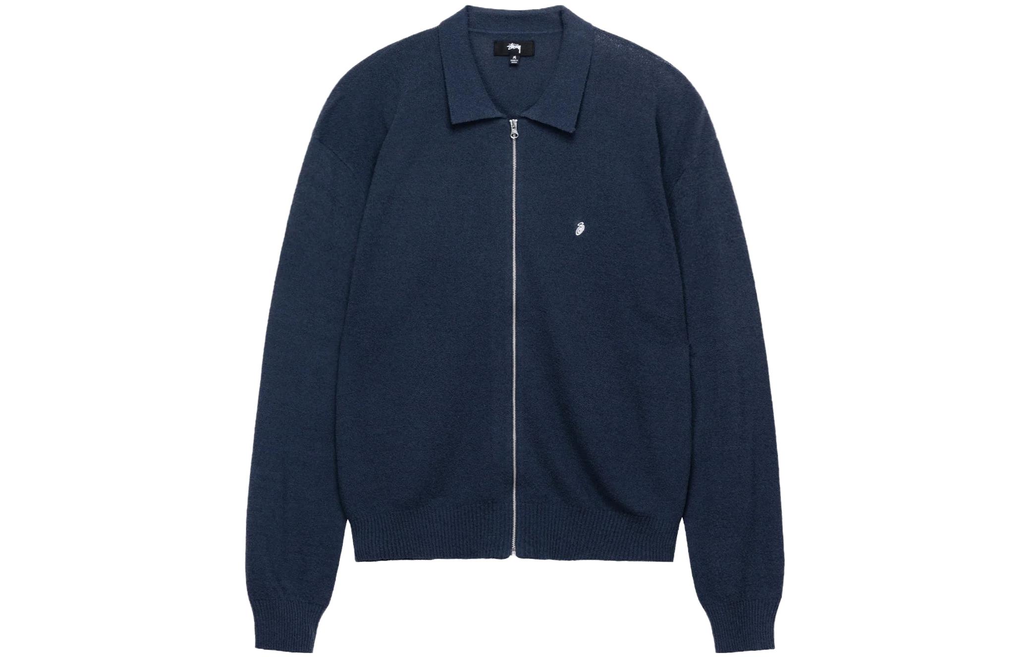 Рубашка Stussy FW23 LIGHT WEIGHT LS ZIP POLO (черная)
