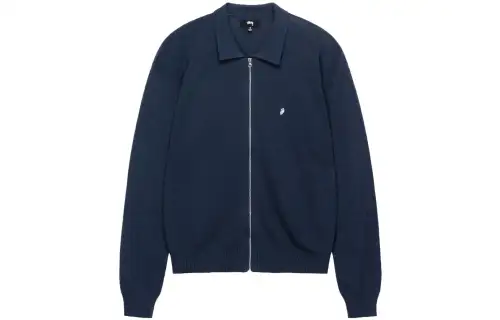 Stussy Light Weight Long Sleeve Zip Polo
