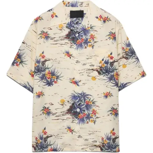Prada Graphic Printed Short-Sleeved Shirt