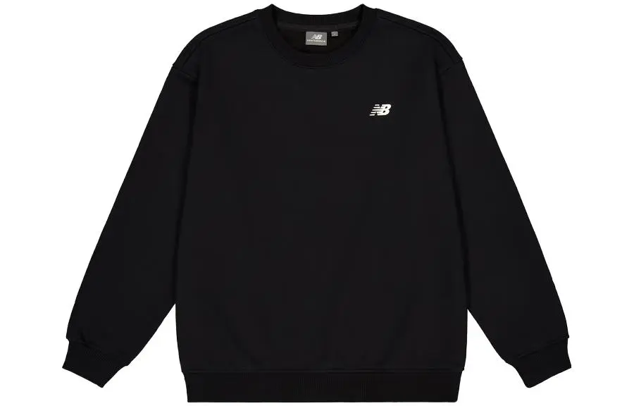 New Balance Sweatshirts Men's Black Crew Neck Moderate Straight Fit