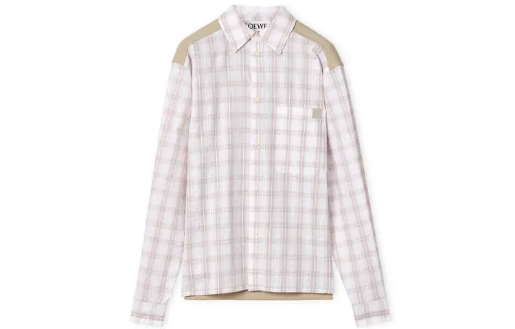 LOEWE Fleece Back Check Shirt