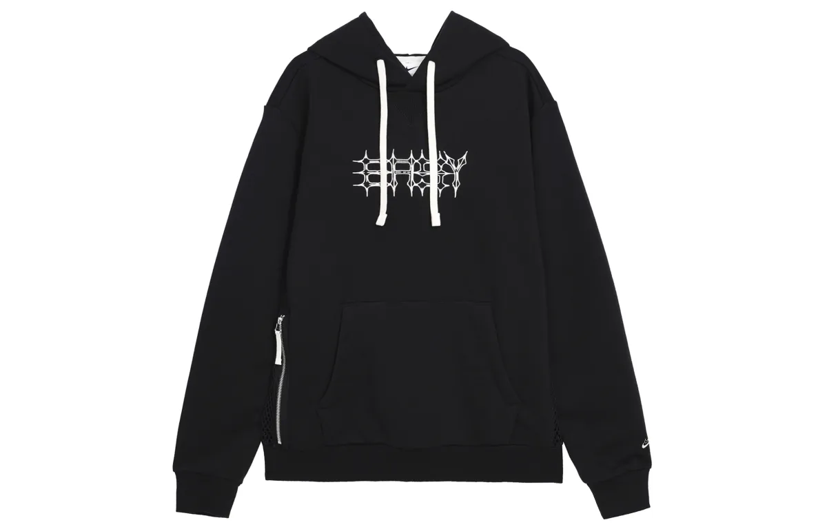 Nike Sweatshirts Men's Black Hooded Moderate Straight Fit