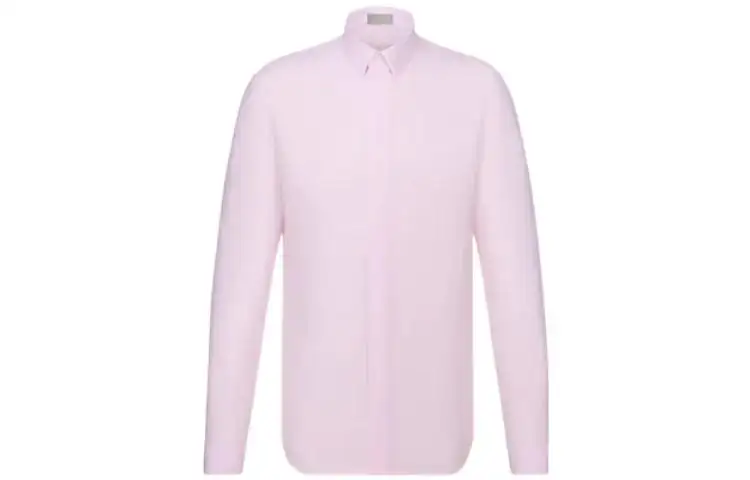 DIOR Shirts Men's Light Pink Lapel Moderate