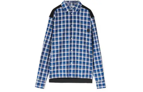 LOEWE Fleece Back Check Relaxed Fit Shirt