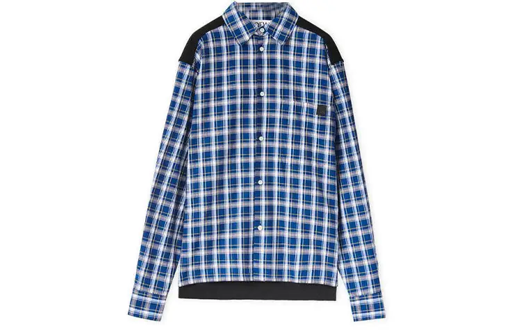 LOEWE Fleece Back Check Relaxed Fit Shirt