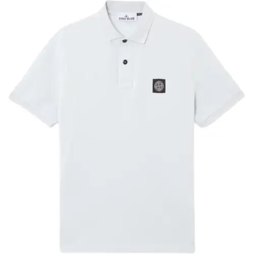 STONE ISLAND Logo Patch Short Sleeved Polo Shirt